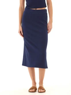 Adella Smocked Jersey Midi Skirt