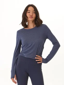 Amabella Heather Luxe Jersey Ruched Long Sleeve