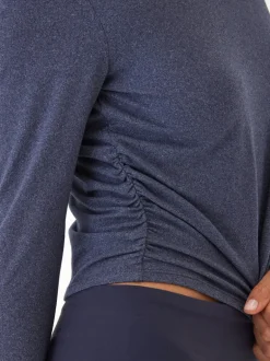 Amabella Heather Luxe Jersey Ruched Long Sleeve