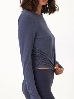 Amabella Heather Luxe Jersey Ruched Long Sleeve