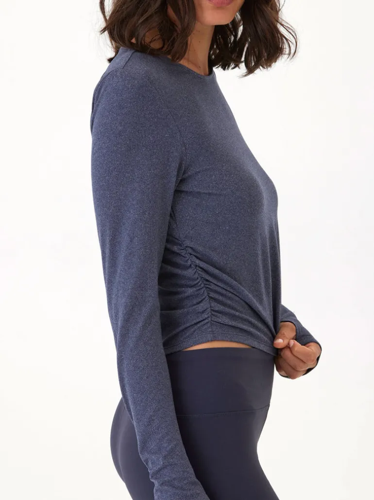 Amabella Heather Luxe Jersey Ruched Long Sleeve