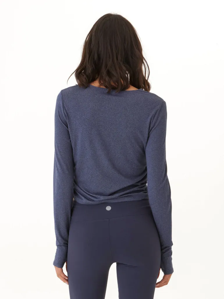 Amabella Heather Luxe Jersey Ruched Long Sleeve