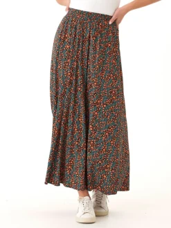 Anastacia Micro Bloom Print Woven Maxi Skirt