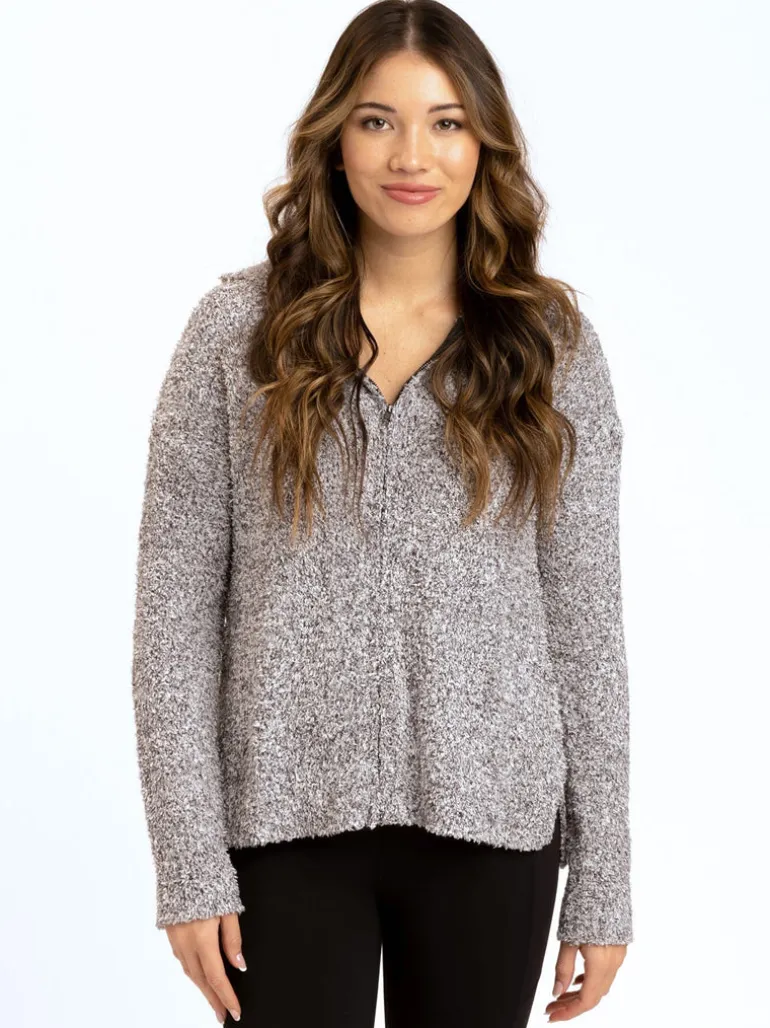 Anita Cozy Boucle Full Zip Sweater Hoodie