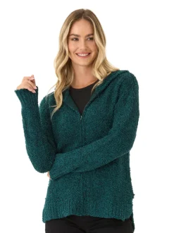 Anita Cozy Boucle Full Zip Sweater Hoodie