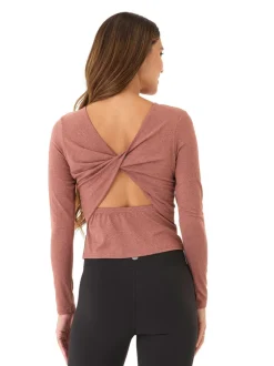 Audra Luxe Jersey 2-Way Long Sleeve Twist Top