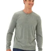Austin Triblend 2 Button Long Sleeve Henley