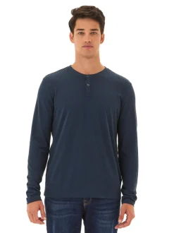 Austin Triblend 2 Button Long Sleeve Henley