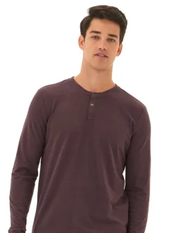 Austin Triblend 2 Button Long Sleeve Henley