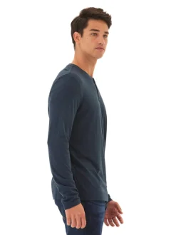 Austin Triblend 2 Button Long Sleeve Henley