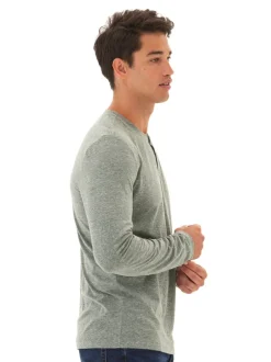 Austin Triblend 2 Button Long Sleeve Henley