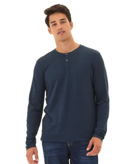 Austin Triblend 2 Button Long Sleeve Henley