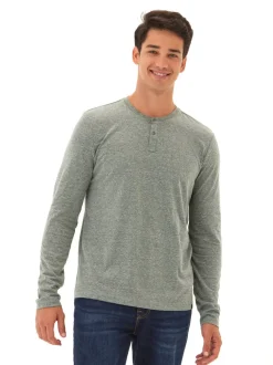 Austin Triblend 2 Button Long Sleeve Henley