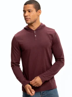 Baseline Long Sleeve Triblend Henley Hoodie