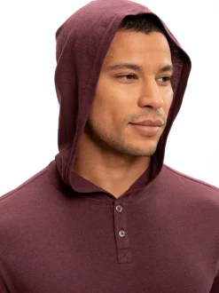 Baseline Long Sleeve Triblend Henley Hoodie