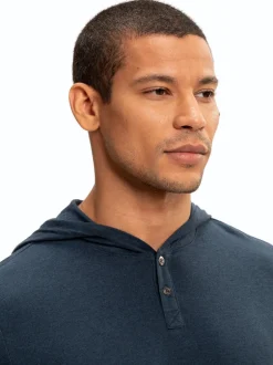 Baseline Long Sleeve Triblend Henley Hoodie