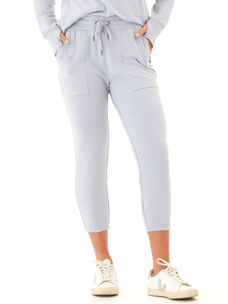 Bex Feather Fleece Panel Crop Jogger 23"