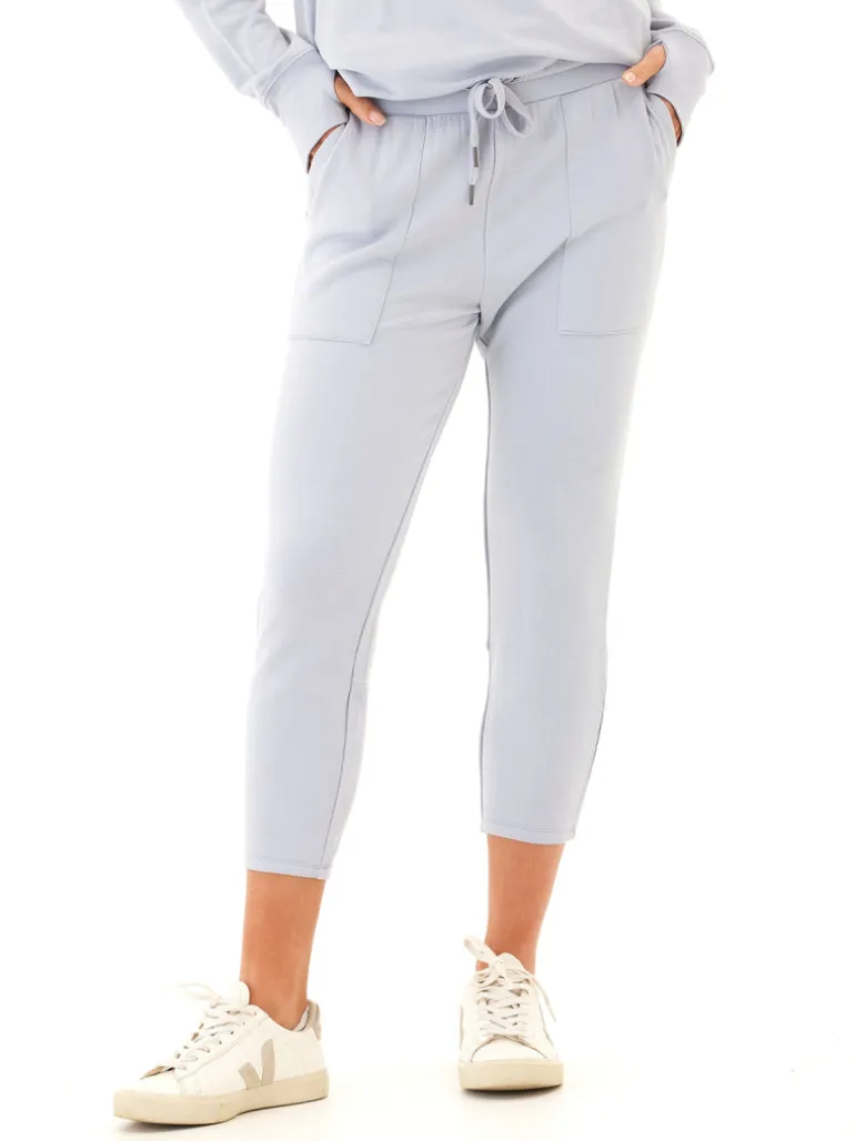 Bex Feather Fleece Panel Crop Jogger 23"