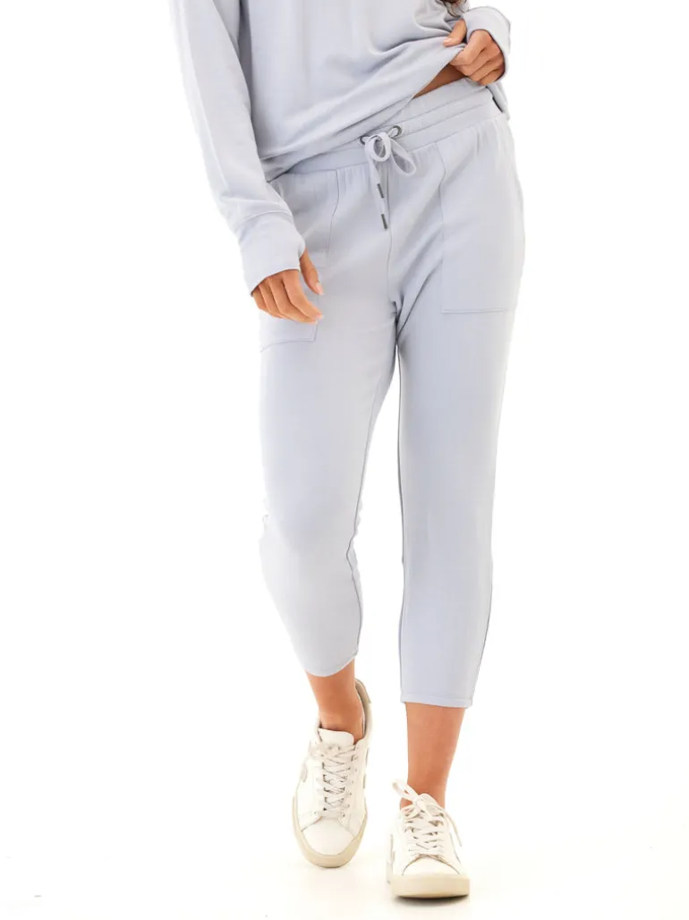 Bex Feather Fleece Panel Crop Jogger 23"