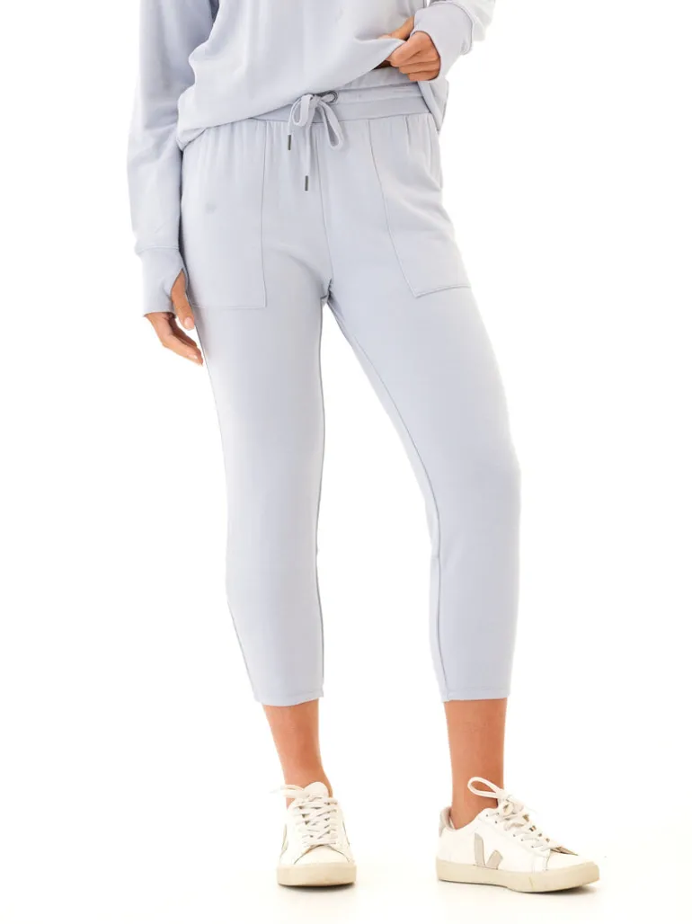 Bex Feather Fleece Panel Crop Jogger 23"