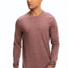 Black Fleck Triblend Long Sleeve Crew