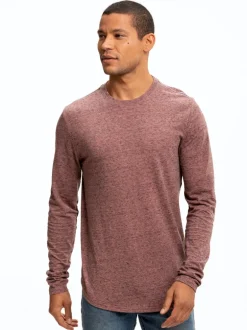 Black Fleck Triblend Long Sleeve Crew