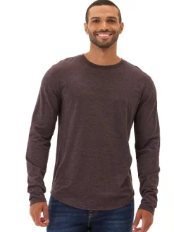 Black Fleck Triblend Long Sleeve Crew