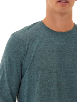Black Fleck Triblend Long Sleeve Crew