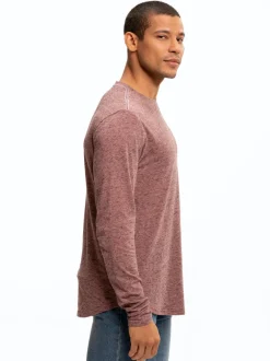 Black Fleck Triblend Long Sleeve Crew