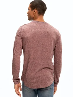 Black Fleck Triblend Long Sleeve Crew