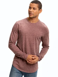 Black Fleck Triblend Long Sleeve Crew