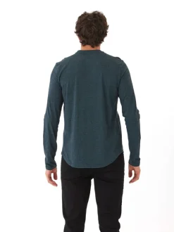 Black Fleck Triblend Long Sleeve Crew
