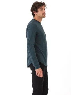 Black Fleck Triblend Long Sleeve Crew