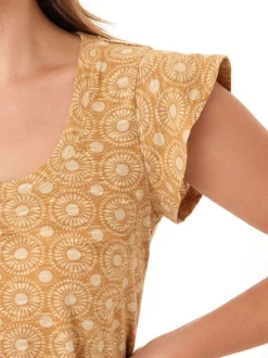 Blanche Medallion Print Linen Jersey Tee