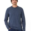 Braeden Black Fleck Long Sleeve Triblend Henley