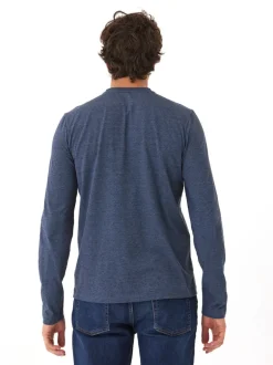 Braeden Black Fleck Long Sleeve Triblend Henley