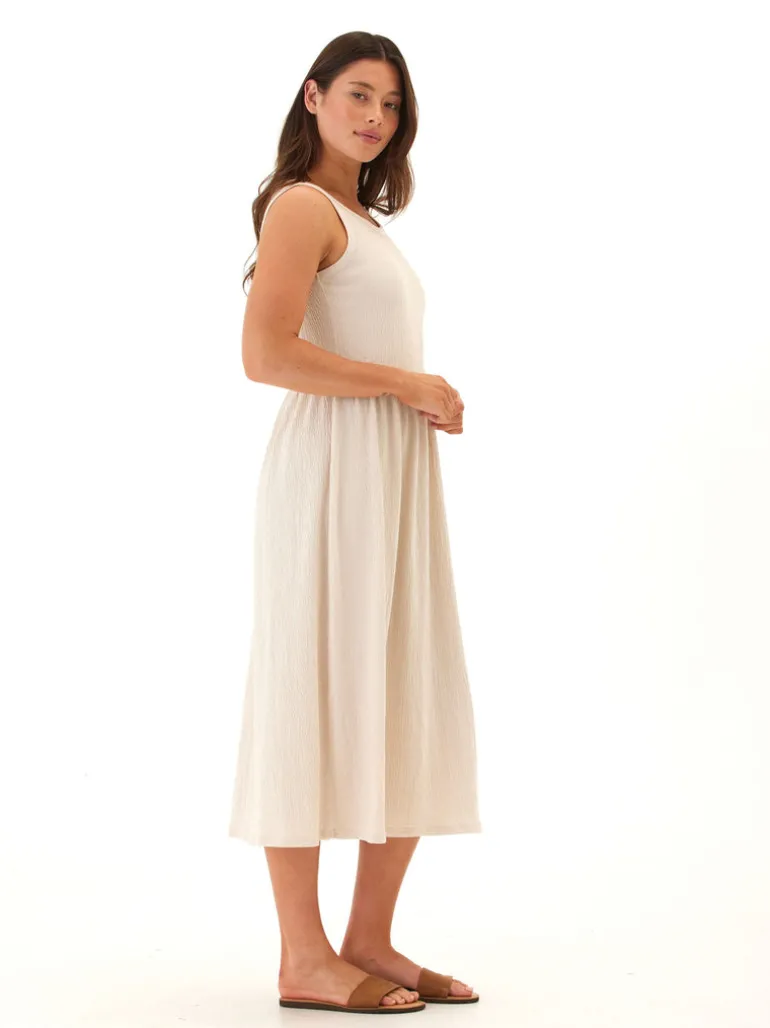 Bridget Smocked Jersey Midi Dress