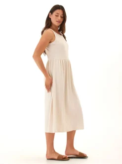 Bridget Smocked Jersey Midi Dress