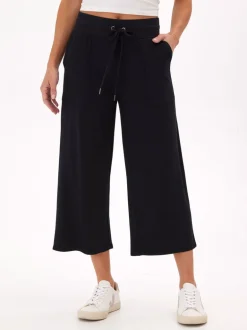 Carrie Feather Fleece Wide Leg Crop Pant 22"