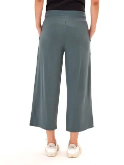 Carrie Feather Fleece Wide Leg Crop Pant 22"