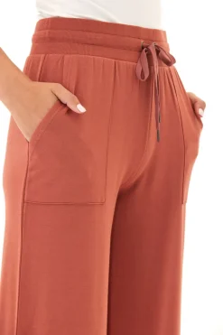 Carrie Feather Fleece Wide Leg Crop Pant 22"