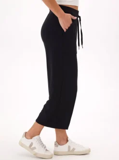 Carrie Feather Fleece Wide Leg Crop Pant 22"