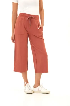 Carrie Feather Fleece Wide Leg Crop Pant 22