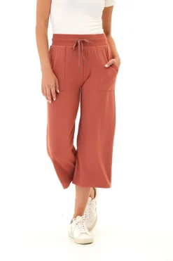 Carrie Feather Fleece Wide Leg Crop Pant 22