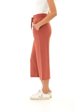 Carrie Feather Fleece Wide Leg Crop Pant 22