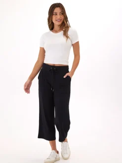 Carrie Feather Fleece Wide Leg Crop Pant 22