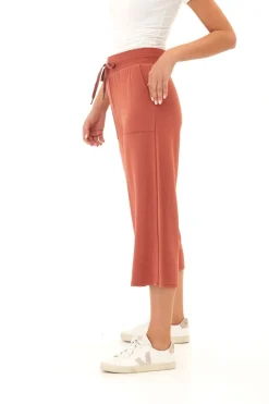 Carrie Feather Fleece Wide Leg Crop Pant 22