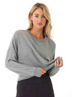 Cathy Boyfriend Feather Fleece Pullover