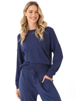 Cathy Boyfriend Feather Fleece Pullover