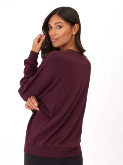 Cathy Boyfriend Feather Fleece Pullover